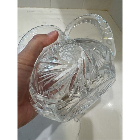 Vintage Beautiful Polish Cut Crystal Pinwheel Pattern 5" Pitcher - Picture 9 of 16